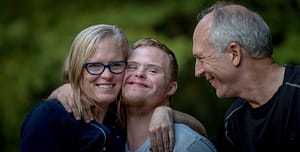 Nathan Anderson - síndrome de Down, familia feliz